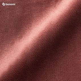 Różowy aksamitny rozkładany narożnik (lewostronny) Lofty Lilly – Miuform