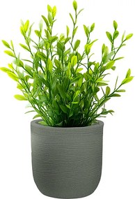 Wazon z żywicy cylindrycznej Raffaello Verde 35x34 cm do roślin doniczkowych i ogrodowych