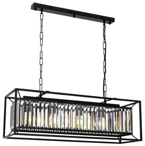 Žyrandol na łańcuchu PUNE 4xE27/40W/230V czarny