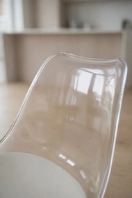Przezroczyste siedzisko krzesa Synk
