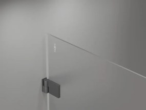 Mexen Lunar-B drzwi prysznicowe uchylne lewe 140 cm, transparent, gun metal - 832S-140-050-95-00-L