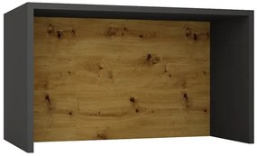 Wyspa kuchenna szary grafit + dąb artisan F2-D86