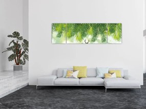 Obraz - Jeleń w lesie (170x50 cm)