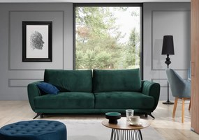 Sofa rozkładana z funkcją spania MEGIS VELVET granatowa ELTAP