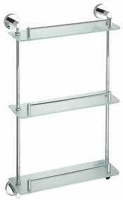 SAPHO XR608 X-Round E potrójna szklana półka zsyfonem 38 x 67,5 x 13 cm
