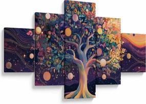 Obraz – Fioletowe drzewo pełne energii (125x70 cm)