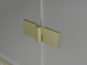 Mexen Lunar L drzwi prysznicowe uchylne prawe 80 cm, transparent, złote szczotkowane - 834L-080-000-55-00-P