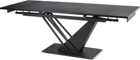 Stół Rozkładany Prostokątny REX 160-220 cm Czarny do Jadalni Nowoczesny Loft