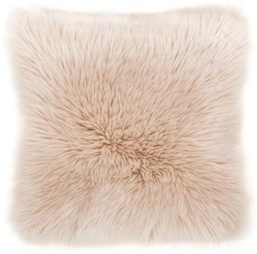 Beżowa poduszka Tiseco Home Studio Sheepskin, 45x45 cm