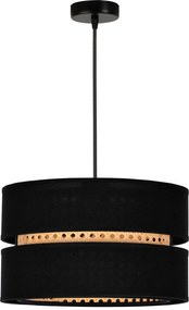 Lampa wisząca z rattanowym abażurem DUO