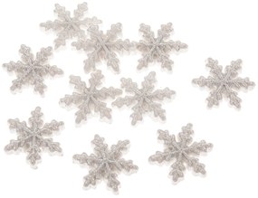 Zestaw ozdób świątecznych Śnieżynka, 12 szt., polyresin