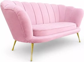 Nowoczesna sofa na wysokich nogach Muszelka w stylu glamour