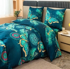 PrzytulneMieszkanie.pl PrzytulneMieszkanie.pl Pościel z mikrofibry AZURIA niebieska Rozmiar pościeli: 70 x 80 cm | 140 x 200 cm