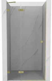 Mexen Lunar drzwi prysznicowe uchylne lewe 70 cm, transparent, złote szczotkowane - 834-070-000-55-00-L