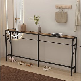 Stolik konsolowy rustykalny dąb 174x20x77 lima