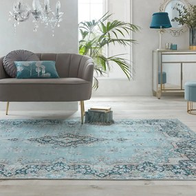 Turkusowy dywan odpowiedni do prania 160x230 cm FOLD Colby – Flair Rugs