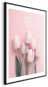 Plakat Sześć tulipanów 60x90 cm z ramą czarną z marginesem ARTGEIST B