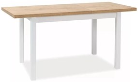 STÓŁ ADAM DĄB LANCELOT / BIAŁY MAT 120(160)x68 SIGNAL