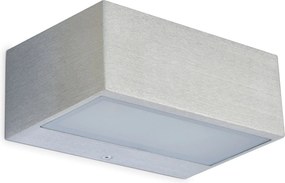 Nowoczesny kinkiet IONA - d?. 18 cm - 13W LED SMD - 1200lm i 3000K - aluminium i szary - IP44 - góra i dó?