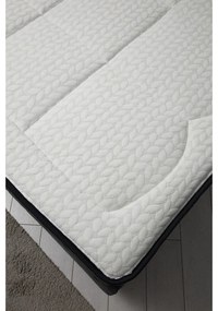 Ciemnoniebieskie łóżko boxspring ze schowkiem 160x200 cm Sonata – Kalune Design