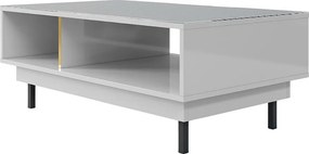 Elegancki biały stolik Dancan ARTEMISA ze złotymi dodatkam