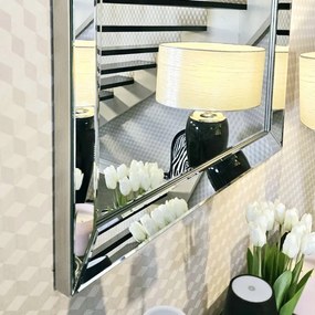 Lustro w lustrzanej ramie, szlifowane fazą , 74x104cm