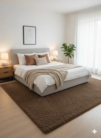 Dywan shaggy Best jednokolorowy cappuccino 100 cm x 200 cm