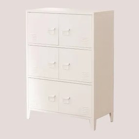 Szafka Z 6 Drzwiami Z Stali Pohpli Gardenia Biel - Sklum