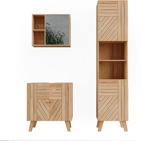 Zestaw mebli łazienkowych bambus 60x36x65 lucie