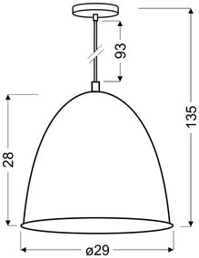 Czarna nowoczesna lampa wisząca z chromowanymi elementami - D151-Efrixo