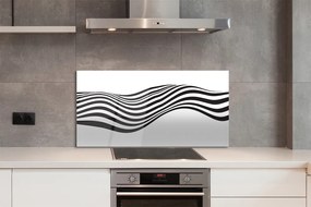 Panel szklany do Kuchni Falujący Wzór Zebry