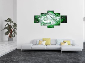 Zielony abstrakcyjny obraz (125x70 cm)