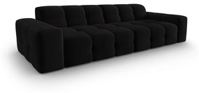 Czarna aksamitna sofa 255 cm Kendal – Micadoni Home