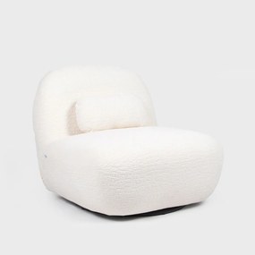 Designerski fotel do salonu Nordvik, kolor ecru