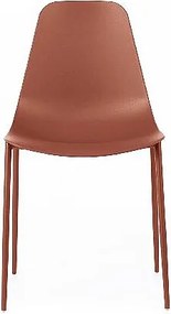 Frida - Krzesło z polipropylenu w kolorze rdzy, 4 szt.