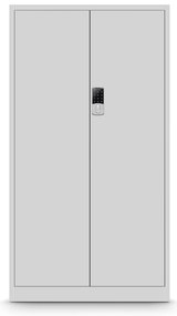 Biurowa szafa metalowa na akta DANIEL, 900 x 1850 x 400 mm, szara