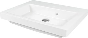 Umywalka wpuszczana w blat / blatowa biała 60 x 46 cm KLAR z konglomeratu z otworem na baterię