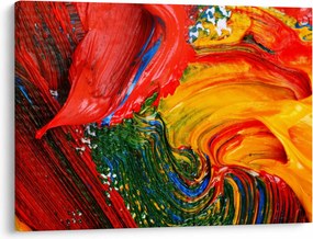 Obraz - Niebieska abstrakcja za pomocą pędzla (70x50 cm)
