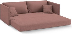 Różowa rozkładana sofa z tkaniny szenilowej 209 cm Shannon – Cosmopolitan Design