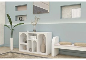 Biała wielopoziomowa półka 120 cm Lorin – Kalune Design