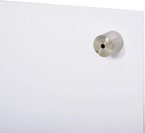 Vinsetto Tablica kalendarzowa ze szklanym klipsem i uchwytem na marker z gumką Biała 90x60 cm | Aosom PL