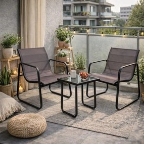 Zestaw ogrodowy do relaksu – 2 krzesła i stolik, składany