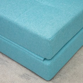 HOMCOM Szezlong do spania relaksacyjny, łóżko dla gości. Zdejmowany pokrowiec, 70 cm x 70 cm x 61 cm, Jasnoniebieski