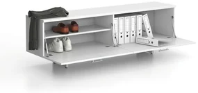 Szafka niska SOLID, 1800 x 400 x 550 mm, biała