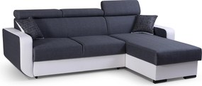 Masseno Narożnik PALAZZO z funkcją spania i pojemnikiem na pościel Narozniki L, Rozkładana sofa - Szary, INARI 94+MADRYT 920