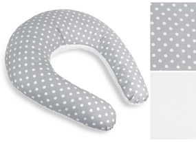 Poszewka na poduszkę do karmienia Bellatex Polkadots szara, 180 cm