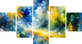 Obraz - Abstrakcyjny słoneczny dzień (125x70 cm)