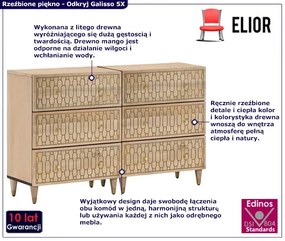 Zestaw rzeźbionych komód 2szt. - Nolen 5X