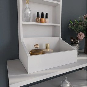 Komoda na stół toaletowy biały 40x30x65 sherry