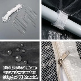 Namiot ogrodowy 3×6 m z systemem klik i bocznymi ściankami